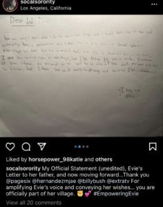 handwritten letter