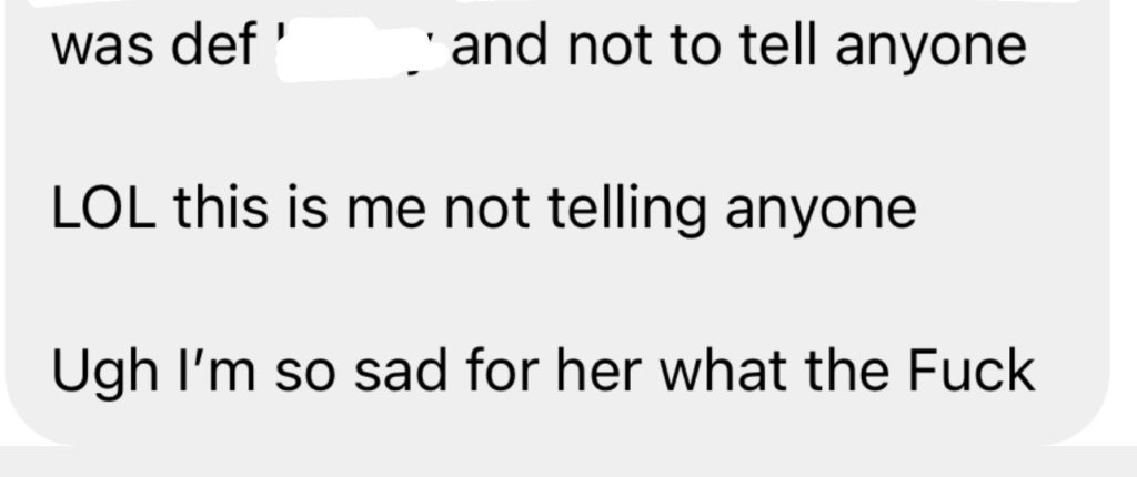 screenshot of a DM to Bravo and Cocktails