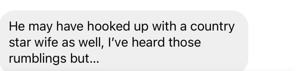 screen shot of a dm to bravo and cocktails