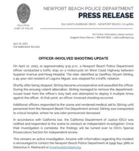 screen shot of a press release