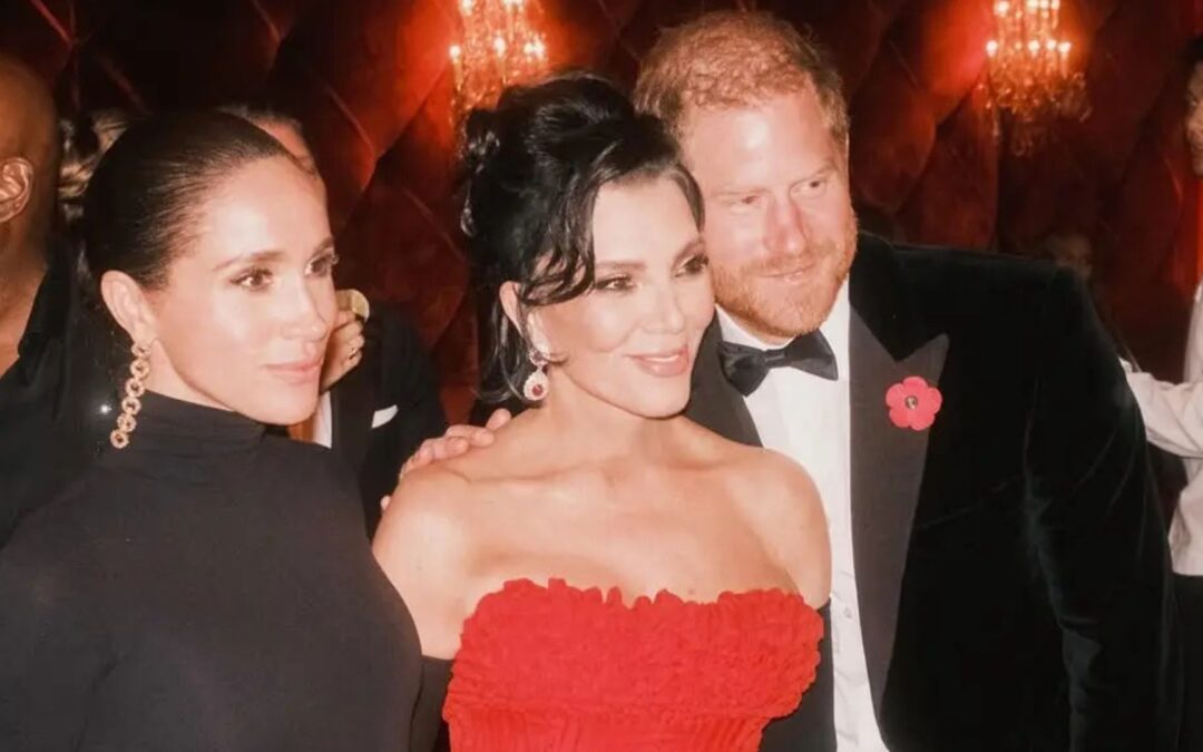 Meghan Markle and Prince Harry with Kris Jenner